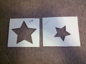 Star stencils for nursery