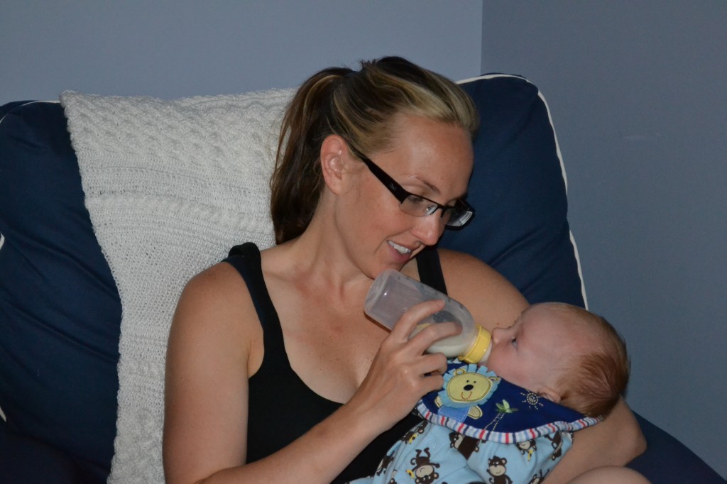 Feeding a newborn