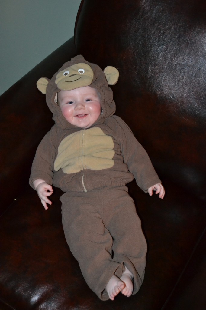 Monkey costume for baby on Halloween