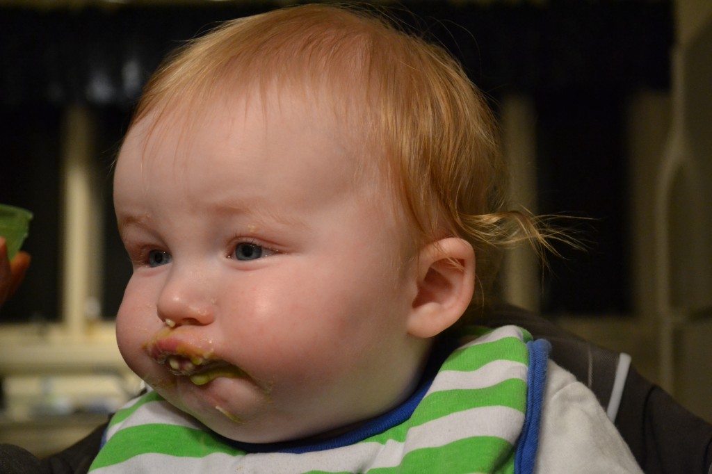 Baby messy with food