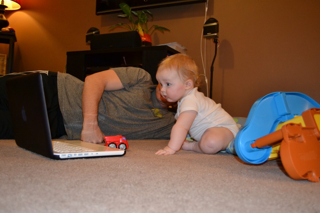 Picture of Baby Looking at Computer Screen