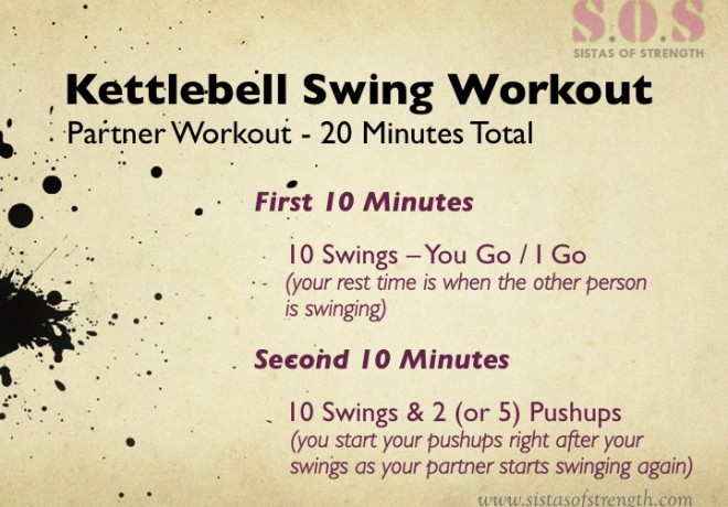 Partner Kettlebell Swing Workout
