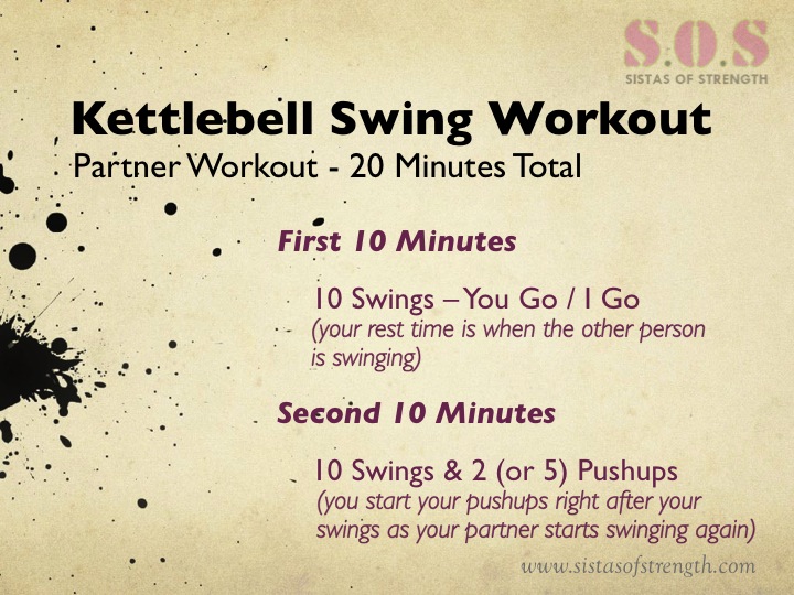 Partner Kettlebell Swing Workout