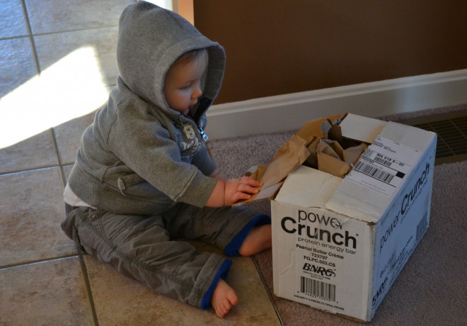 Baby Boy Plays with Box