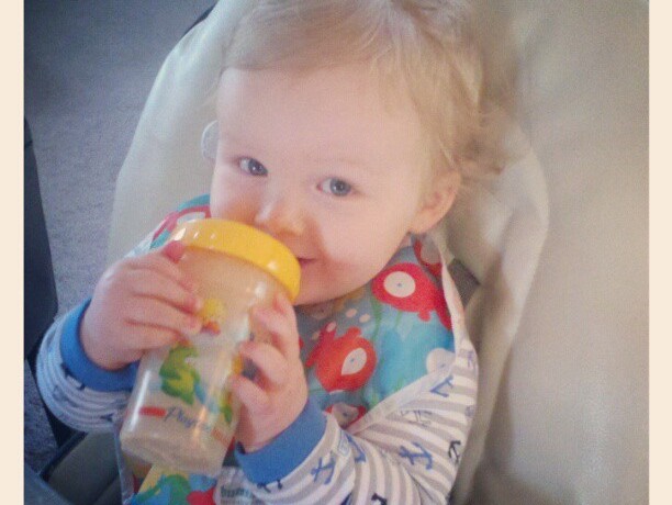 Baby Drinking from Sippy Cup