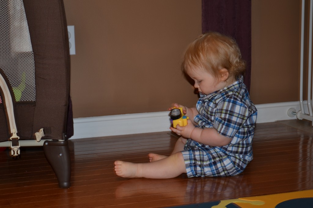 Baby With Truck Toy