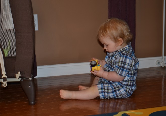Baby With Truck Toy