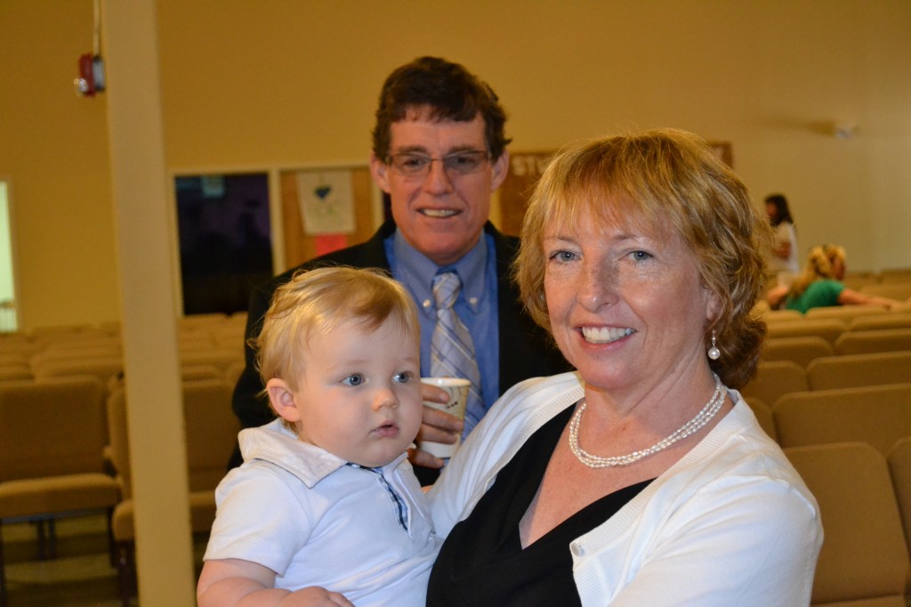 Grandparents and Baby Boy at Baptism