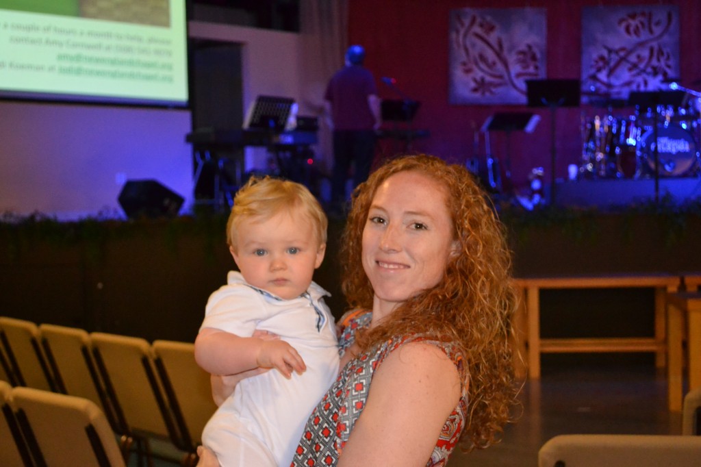 Baby Boy at Baptism with Godmother