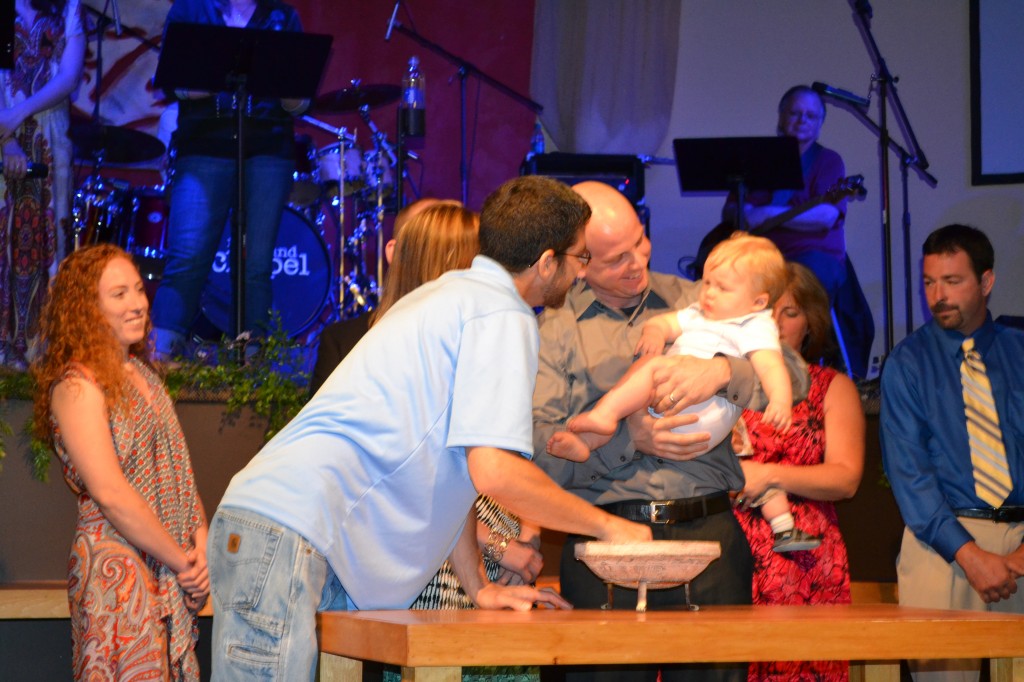 One Year Old Boy at Baptism