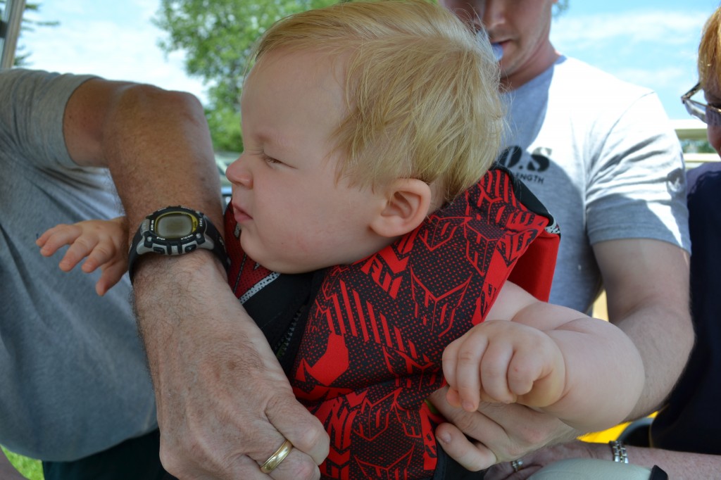 Baby Boy Hates Life Jacket