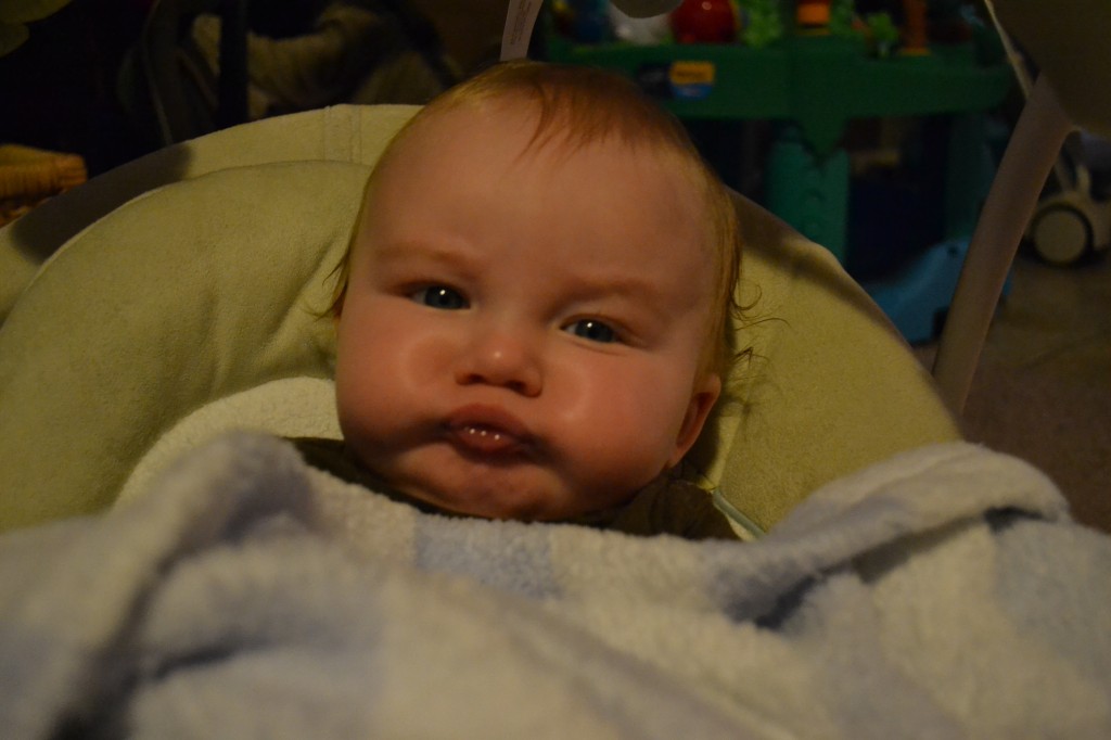 Baby Boy Blowing Rasberries