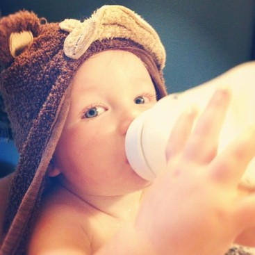 One Year Old Drinking Bottle Before Bed