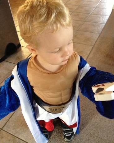 Toddler Boxing Costume with Six Pack