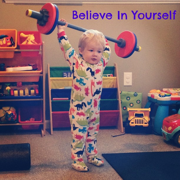 Toddler with Barbell