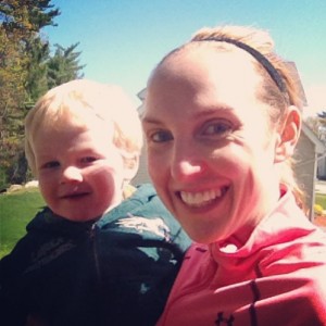 Running with a toddler in the Jogging Stroller