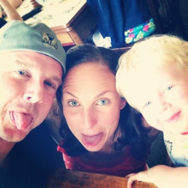 Silly Family at Dinner