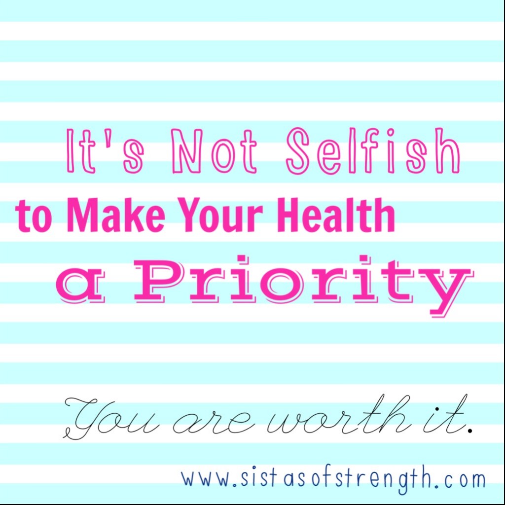 It's not selfish to workout