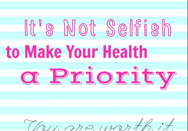 It's not selfish to workout