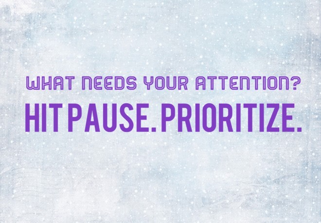 What Do You Need to Prioritize?